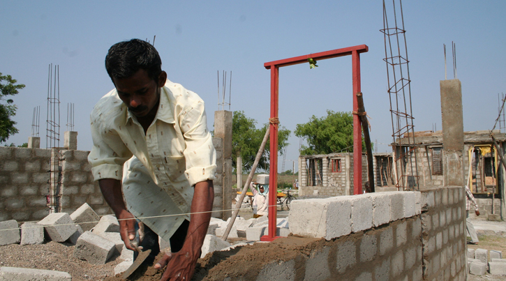Building affordable houses using Matchin grant scheme RRDF VEDA India